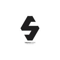 Letter S unique shape bold flat logo vector