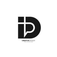 Modern letter I D P creative shape monogram logo vector