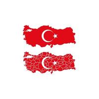 turkey map flag vector illustration