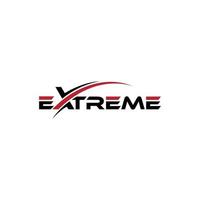 Extreme modern letter X sports logo vector