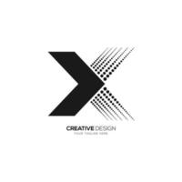 Unique letter design X branding concept vector