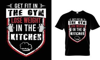 New amazing trendy gym t shirt  vector