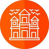 Haunted House Vector Icon Design