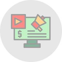 Paid Social Advertising Vector Icon Design