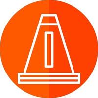 Traffic Cone Vector Icon Design