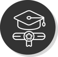 diseño de icono de vector de graduación