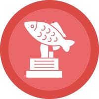 Fishing Trophy Vector Icon Design