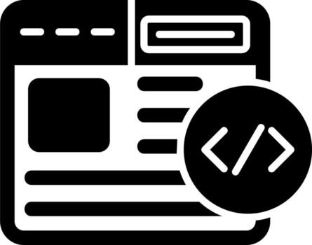 icono de vector de codificación web