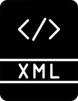 icono de vector de archivo xml