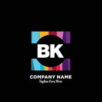 BK initial logo With Colorful template vector. vector