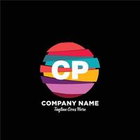 CP initial logo With Colorful template vector. vector