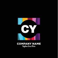 CY initial logo With Colorful template vector. vector