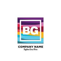 BG initial logo With Colorful template vector. vector