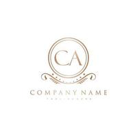 CA Letter Initial with Royal Luxury Logo Template vector