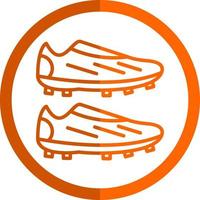 diseño de icono de vector de botas de fútbol