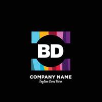 BD initial logo With Colorful template vector. vector