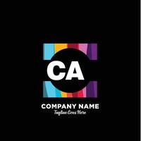 CA initial logo With Colorful template vector. vector