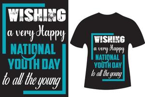 Youth Day T-Shirt Design vector