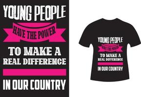 Youth Day T-Shirt Design vector