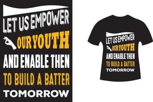 Youth Day T-Shirt Design vector