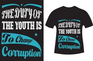 Youth Day T-Shirt Design vector