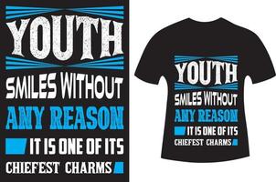 Youth Day T-Shirt Design vector