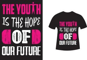 Youth Day T-Shirt Design vector