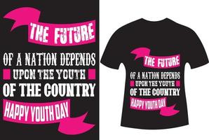 Youth Day T-Shirt Design vector