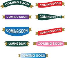 Modern coming soon red style design template vector