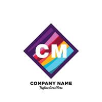 CM initial logo With Colorful template vector. vector