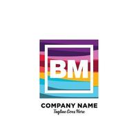 BM initial logo With Colorful template vector. vector