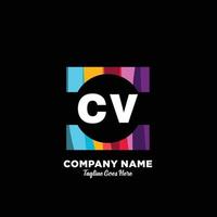 CV initial logo With Colorful template vector. vector