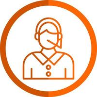 Call Center Agent Vector Icon Design