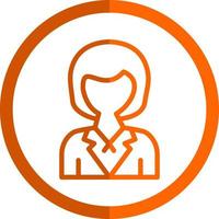 Airhostess Vector Icon Design