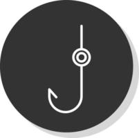 Fishing Hook Vector Icon Design