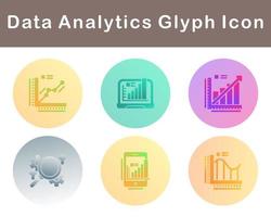 datos analítica vector icono conjunto