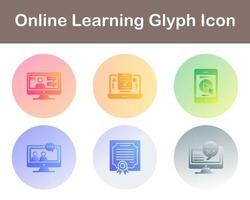 Online Learning Vector Icon Set