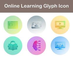 Online Learning Vector Icon Set