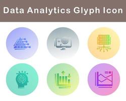 datos analítica vector icono conjunto