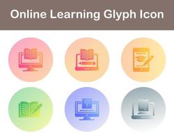 Online Learning Vector Icon Set