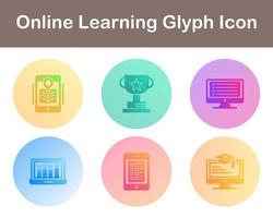 Online Learning Vector Icon Set