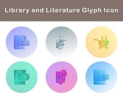 Library And Literature Vector Icon Set