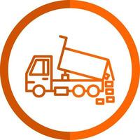 Dumper Truck Vector Icon Design