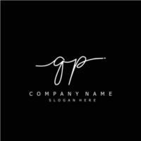Initial QP handwriting of signature logo vector