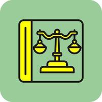 Law Book Vector Icon Design