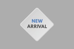 New Arrival text Button. New Arrival Sign Icon Label Sticker Web Buttons vector