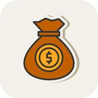 Money Bag Vector Icon Design