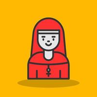 Nun Vector Icon Design