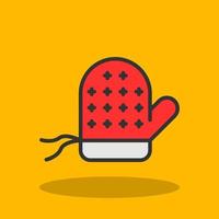 Oven Mitts Vector Icon Design