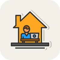 Work From Home Vector Icon Design